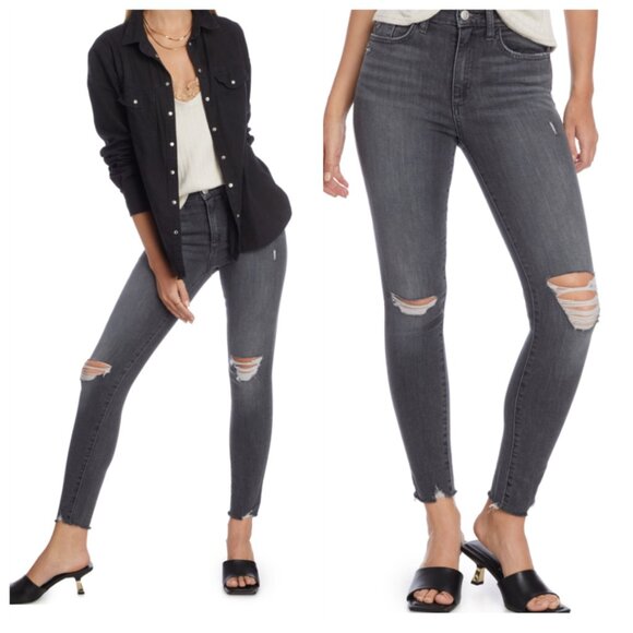 Joe's Distressed High-Rise Ankle Skinny Jeans, Size 29 - Picture 14 of 14